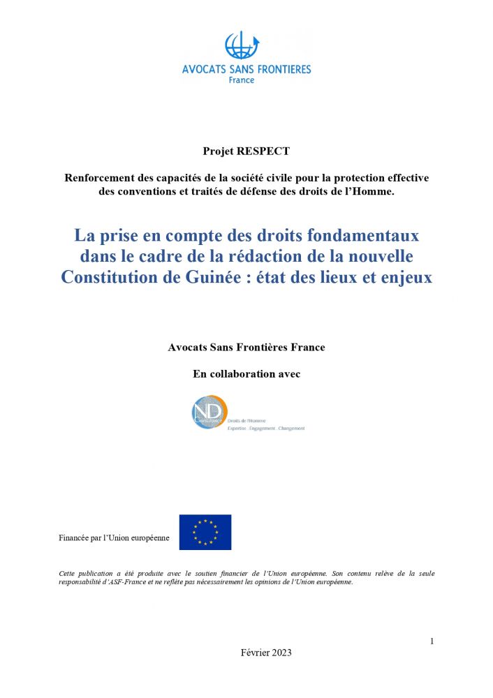 Illustration : RESPECT :  La prise en compte des droits fondamentaux dans le cadre de la rédaction de la nouvelle Constitution de Guinée : état des lieux et enjeux